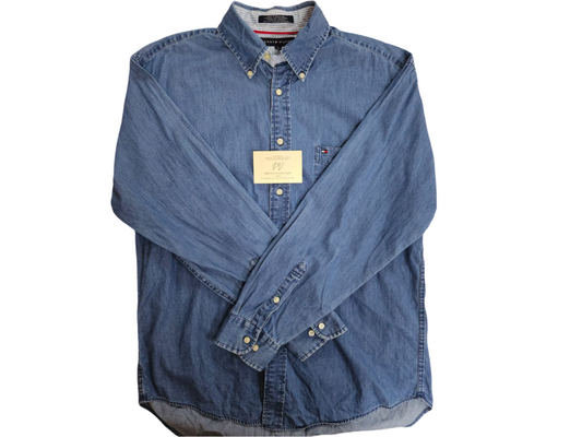 (L) Tommy Hilfiger Дънкена Риза